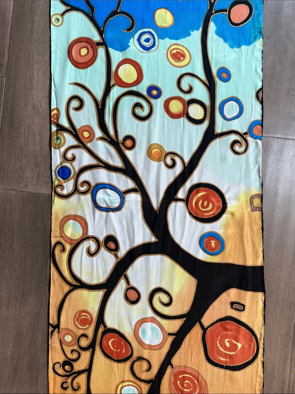 Cocoon House 100% Silk Tree of Life Scarf inspired by Gustav Klimt– Art Nouveau
